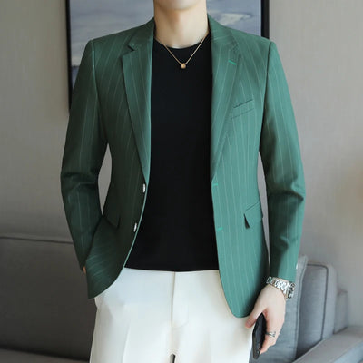 2024 Slim Fit Men's Wedding Casual Suit High-End All-in-One Handsome Two Button Fashion Boutique Single West Coat S-5XL