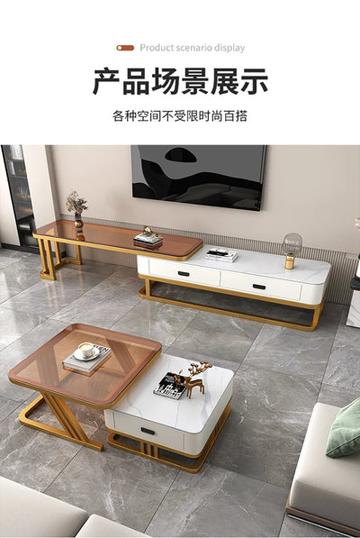 Nordic Aesthetic Coffee Table Living Room Light Luxury Designer Clear Unique Side Table Modern Simple Mesas Bajas Furniture