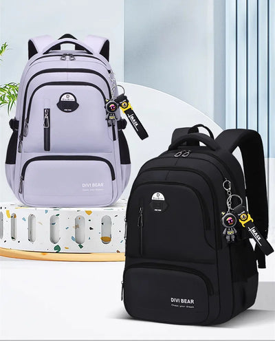 2025 Large capacity men's backpack with astronaut pendant 2 sizes of student school backpacks Student nylon school bags mochilas
