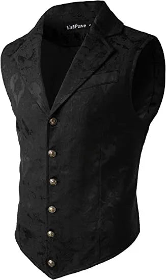 Festivals Men's Retro Vest New Men's Vest Medieval Costume Retro Gothic Specialty Dress Vest Halloween Costume