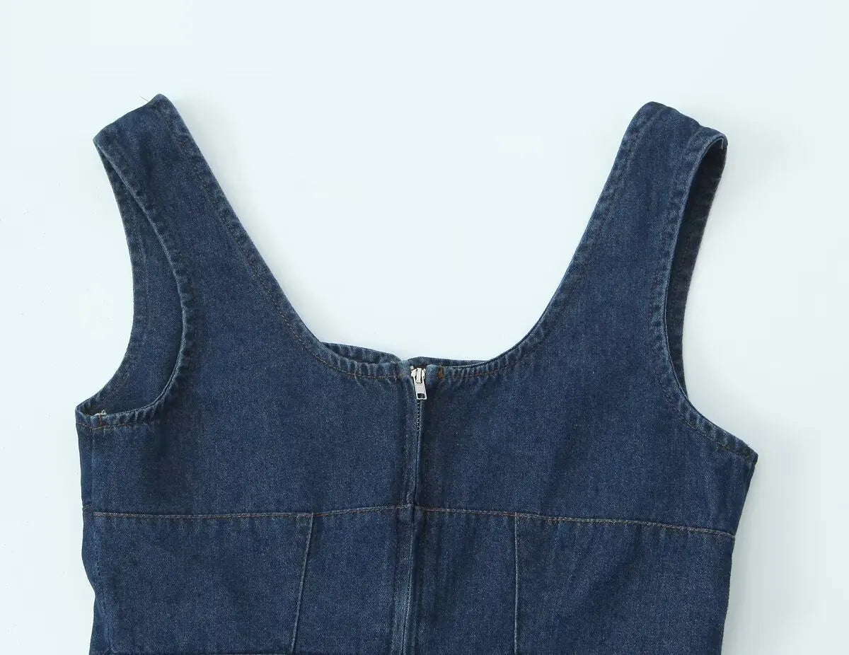 2025 Sexy Square Collar Blue Denim Camis Sexy Corset Women Front Cross Lacing up Bandage Bow Tank Tops Back Zipper Slim Crop Top