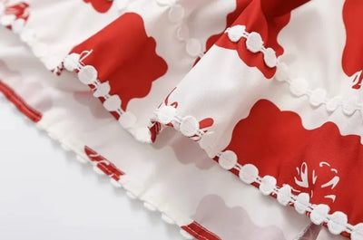 Mini Dress A- Line With Printed Tank Top Women's Fashion European And American Style Sleeveless Mini Dresses