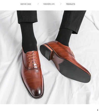Fashion Business Dress Men Shoes 2020 New Classic Leather Men's Formal Shoes Comfortable Slip On Dress Shoes Men Oxfords Size 46
