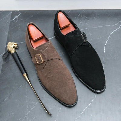 2024 New High Quality Handmade Oxford Dress Shoes Footwear Wedding Formal Italian Shoes Hot Social Office Pointed Suede Loafers