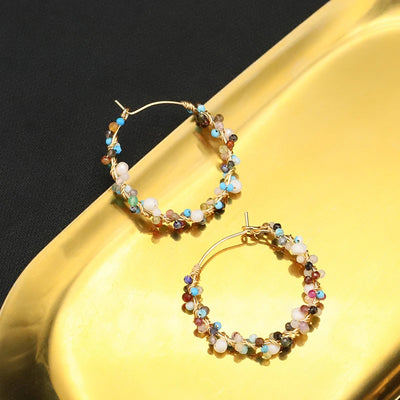 925 Sterling Silver Colorful Tassel Fresh Water Pearl Hoop Earrings Original Design Handmade Womans Luxe Jewelry GE0904
