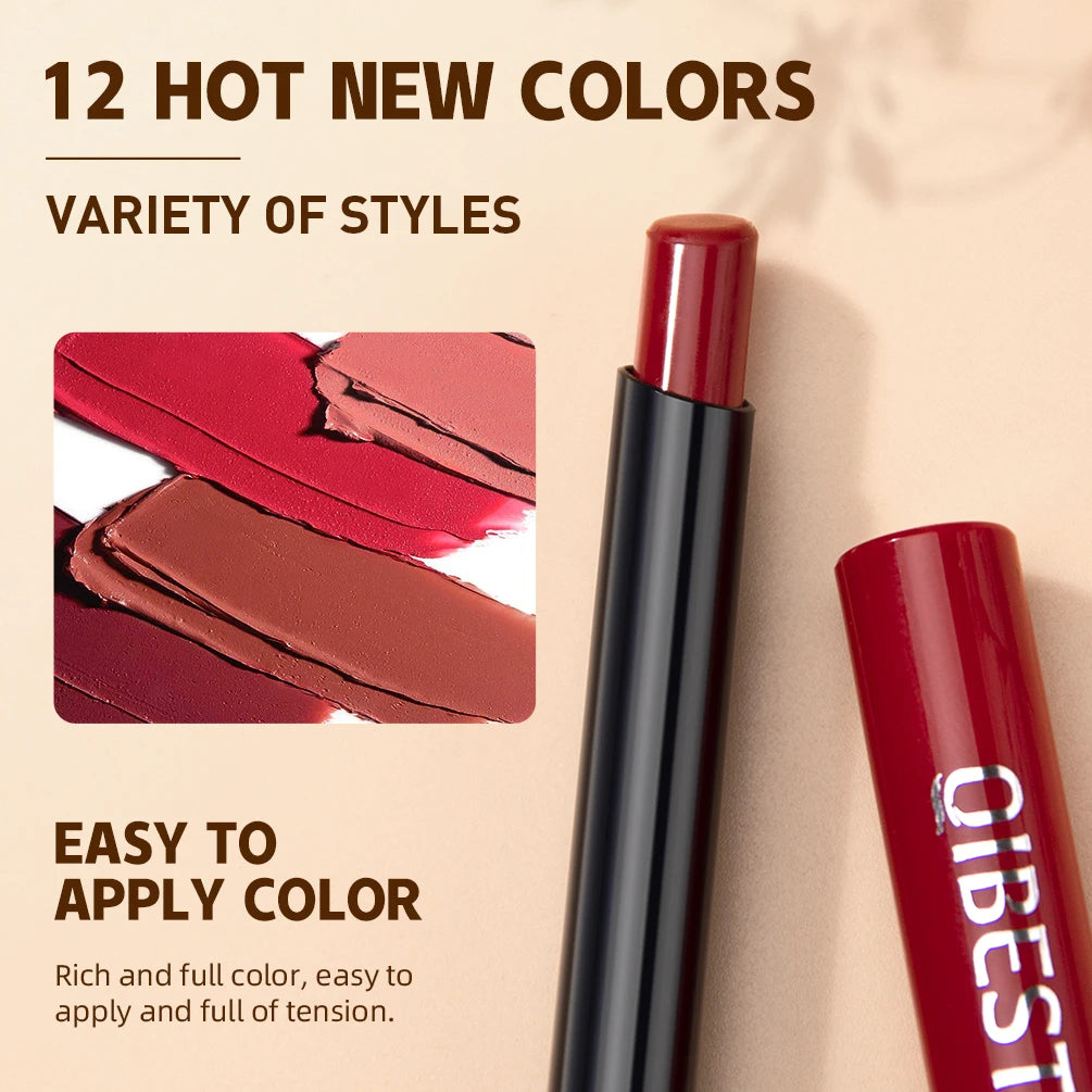 New Velvet Matte Lipstick Long Lasting Waterproof Lipstick Non-Stick Cup Lip Stain Tint Cosmetics Lip Pencil Liner Makeup
