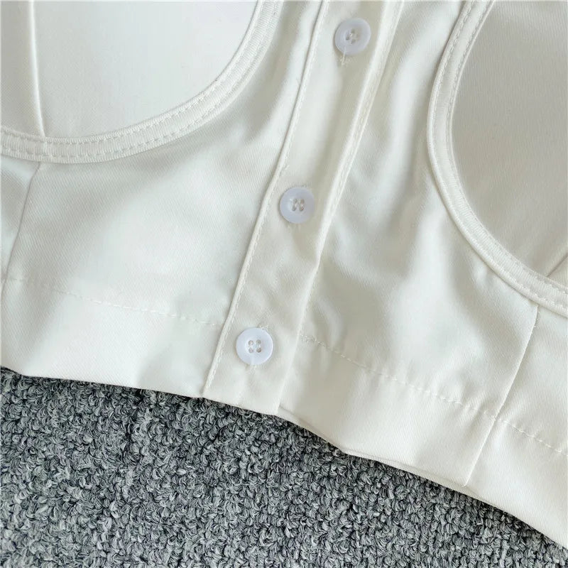 Autumn 2024 Women's Short Shirts Exposed Navels  fashion Sexy Slim Versatile Personalized hanging Neck  Off Shoulder Tops