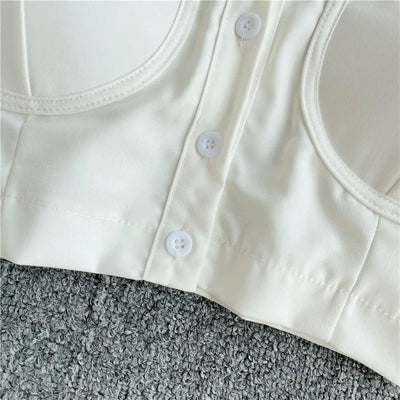 Autumn 2024 Women's Short Shirts Exposed Navels  fashion Sexy Slim Versatile Personalized hanging Neck  Off Shoulder Tops