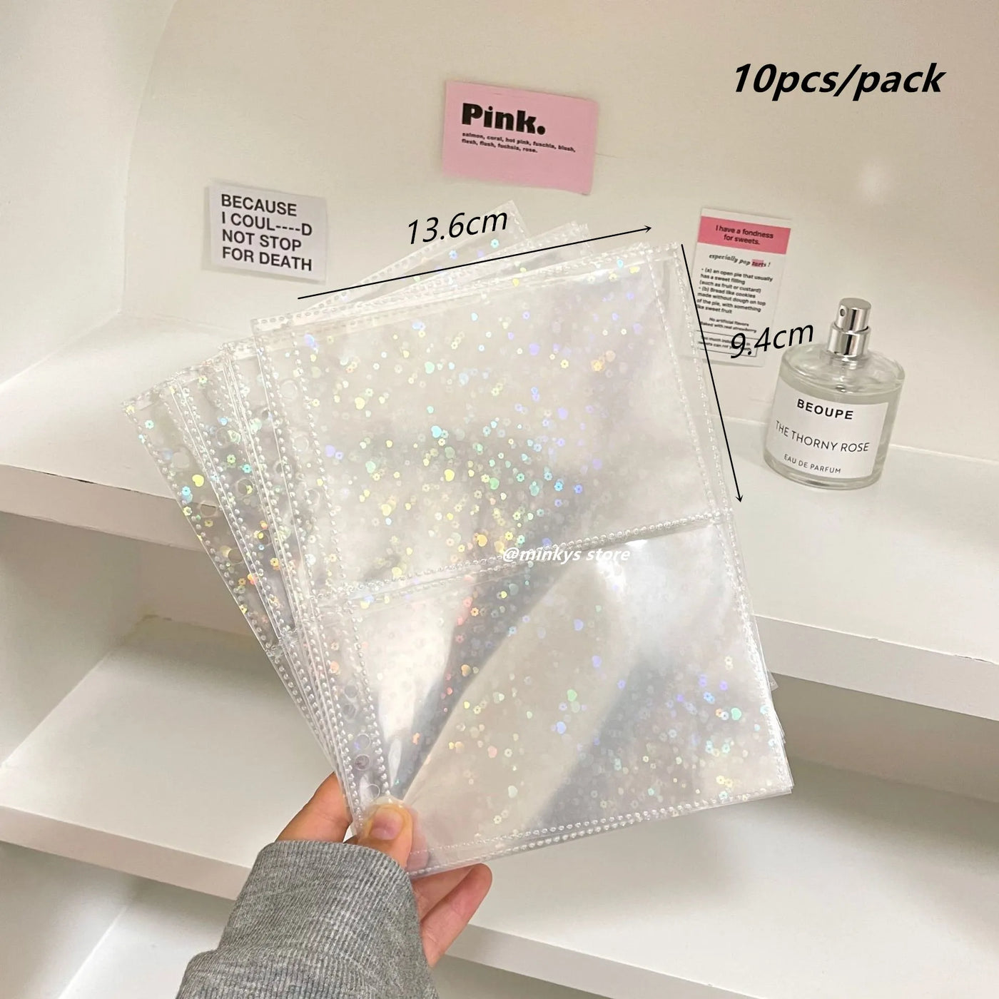 MINKYS 10PCS/Pack Butterfly Little Puppy Kpop Photocard A5 Binder Sleeves Idol Photo Card Holder Photocards Album Storage Bag