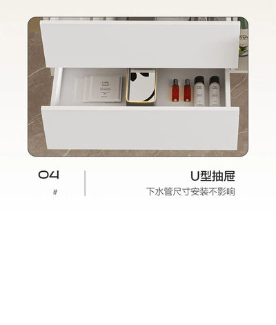 Bathroom Furniture Skin Sensor Bathroom Vanity Cabinet With Sink And Mirror Integrated Arc Washing Table Combination To Wash