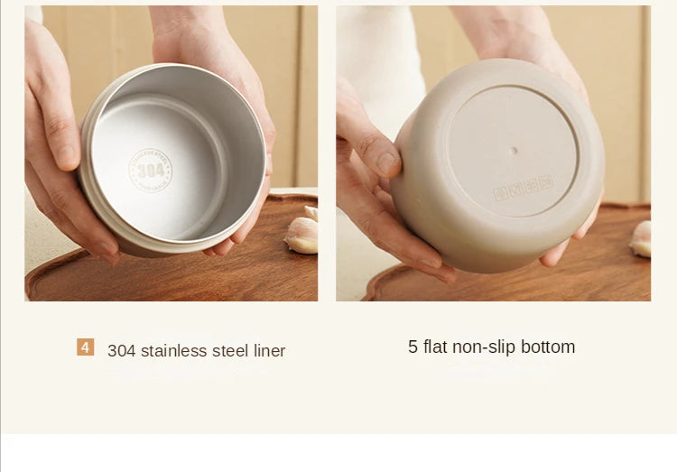 Portable Thermos 304 stainless steel insulated lunch box leakproof sealed bucket student lunch box multi-layer Round bento box