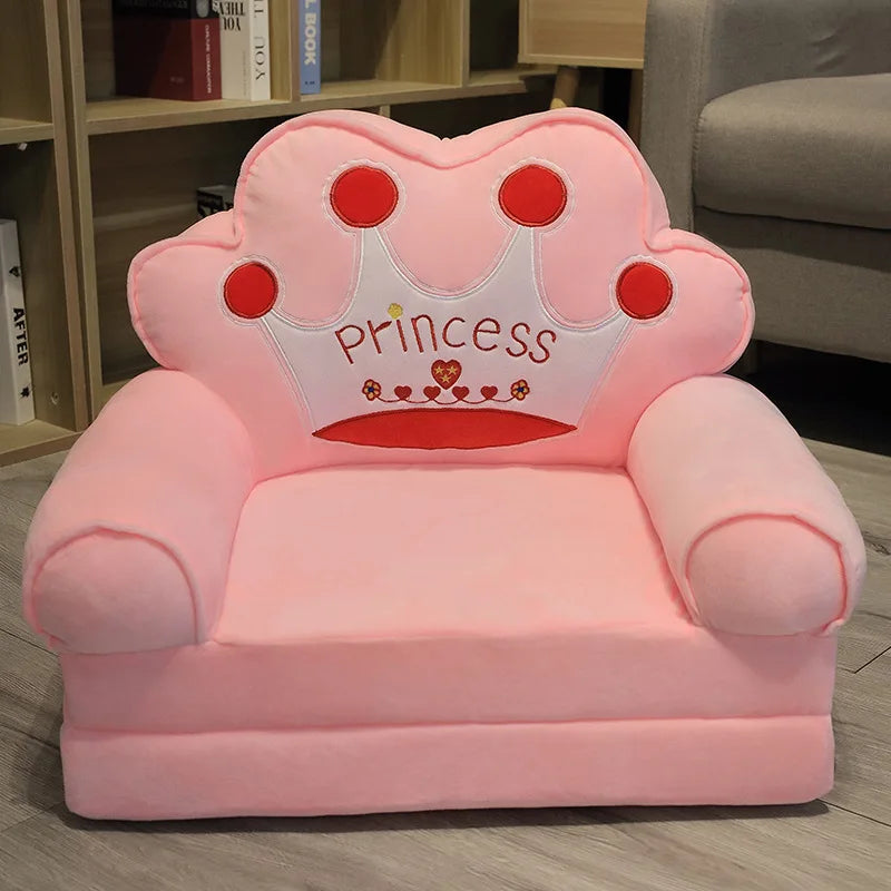 Children Sofa Cute Cartoon Lazy Folding Small Sofa Bed Girl Princess Baby Toddler Dual-purpose Small Child Seat