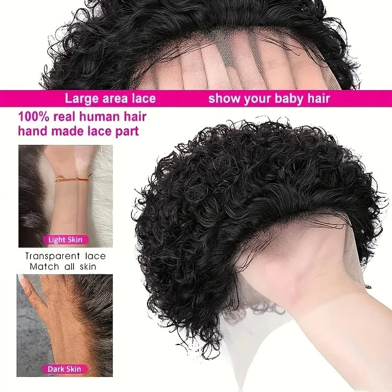 5x5 High Density 13x6 Lace Front Wigs Curly Wave Short Bob 13x4 HD Lace Frontal Human Hair 4x4 Closure Wig Brazilian For Women