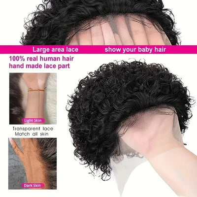 5x5 High Density 13x6 Lace Front Wigs Curly Wave Short Bob 13x4 HD Lace Frontal Human Hair 4x4 Closure Wig Brazilian For Women