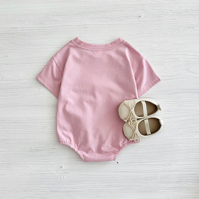 New Summer Infant Short Sleeve Romper Baby Triangle Bodysuit Clothes Baby Girl Jumpsuit Love Cloud Pattern Cartoon Boy 0-18M