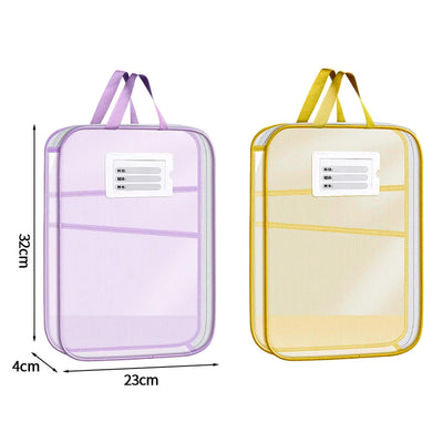 3 Layers Stationery Storage Bag Stationery Mesh Zipper Bag File Folders Large Capacity Storage Bags School Office Organizer 파우치
