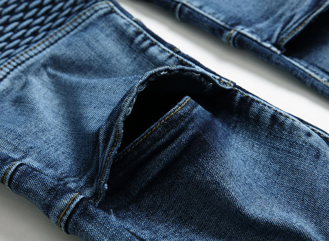 Jeans Men Long Pencil Pants Denim Pant High Waist Slim Fit Simple Zipper Splice Casual Regular Autumn Winter Straight Trousers