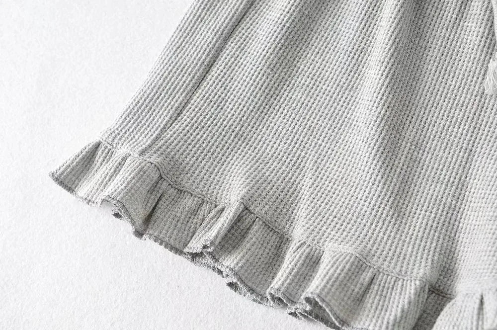 2025 New Summer Ruffled Shorts Fashion Women Y2K Solid Higt Waist Comfortable Loose Short Pants Casual Streetwear Chic Clothing