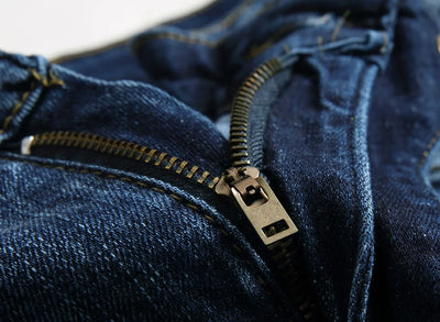 Jeans Men Long Pencil Pants Denim Pant High Waist Slim Fit Simple Zipper Splice Casual Regular Autumn Winter Straight Trousers