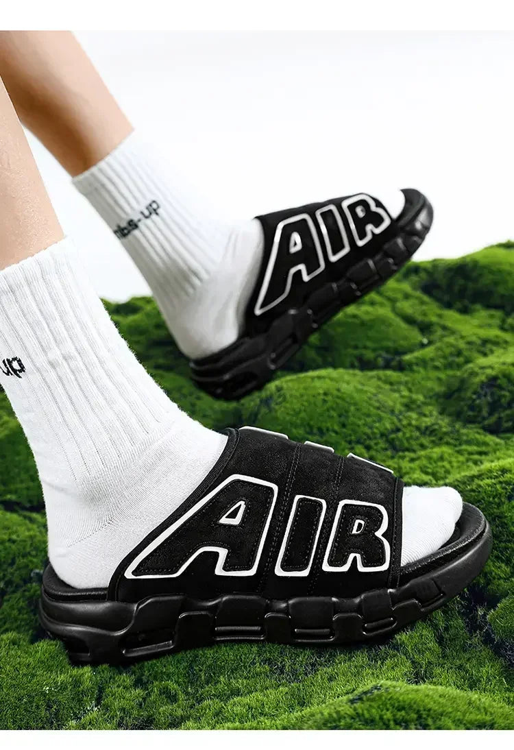 Slippers for Men Flip Flops Air Cushion Design Slide Man Summer New Soft Non-slip Men's Sports Chanclas Hombre Slippers Men
