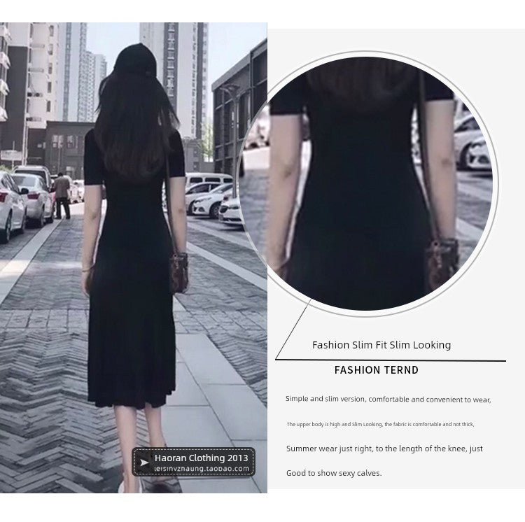 Women's Modal Black Summer Dress