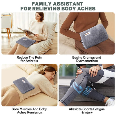 Rechargeable Hot Water Bottle Cute Electric Hand Warmer EU Plug Reusable Hot Compress Bag Heating Pad Hand Pocket Warmer