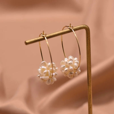 925 Sterling Silver Colorful Tassel Fresh Water Pearl Hoop Earrings Original Design Handmade Womans Luxe Jewelry GE0904