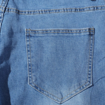 Punk Denim Pants Men Jeans Skinny Ripped Hole Patchwork Slim Pencil Denim Hip Pop Trousers Autumn Plus Size Streetwear Men's