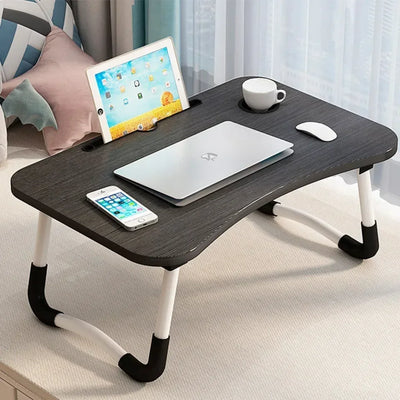 Foldable Learning Desk Convenient Computer Desk Installation Free Small Desk Anti Slip Desk Multifunctional Bed Storage Desk