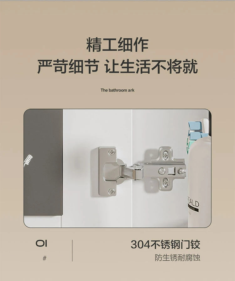 Bathroom Furniture Skin Sensor Bathroom Vanity Cabinet With Sink And Mirror Integrated Arc Washing Table Combination To Wash