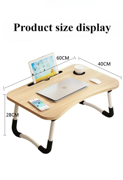 Foldable Learning Desk Convenient Computer Desk Installation Free Small Desk Anti Slip Desk Multifunctional Bed Storage Desk