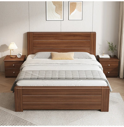 Wooden Cheap Storage Bed Bedroom Elegant Pretty Luxury Full Size Frame Bed Bases Queen Home Cama Box Casal House Accessories