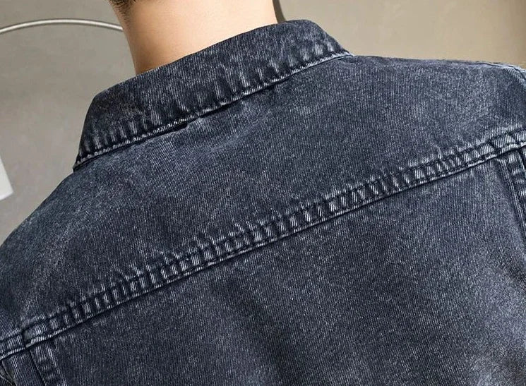 Jeans Coat for Men Black Autumn Denim Jackets Man High Quality Winter 2024 Low Cost Joker Fashion Large Size Menswear New in Y2k