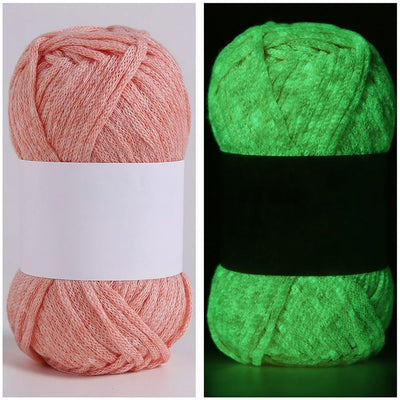 50g/Ball 4mm 80 Meters Luminous Yarn Fluorescent Glow in The Dark Yarn for DIY Arts Crafts Knitting Sweater Hat Scarf Thread