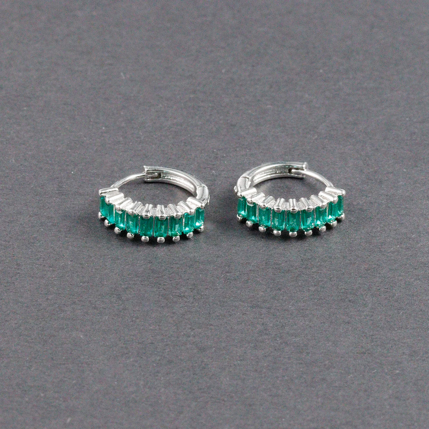 Fashion Multicolor Zircon Crystal Small Hoop Earrings Women Stainless Steel Flower Square Cartilage Earring Piercing Jewelry