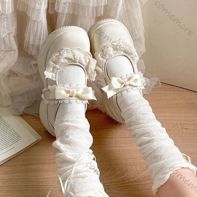 Comemore Retro  Ballet Style Sneakers Shallow Mouth Thick Sole Single Shoe for Women Spring Autumn Casual Sport Mary Jane Shoes