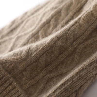 100%Pure Cashmere Women's Winter Hat 2023 Warm Wool Soft Beanie Bonnet y2k Rhombus Luxury Beanies For Lady Knitted Skullies Cap