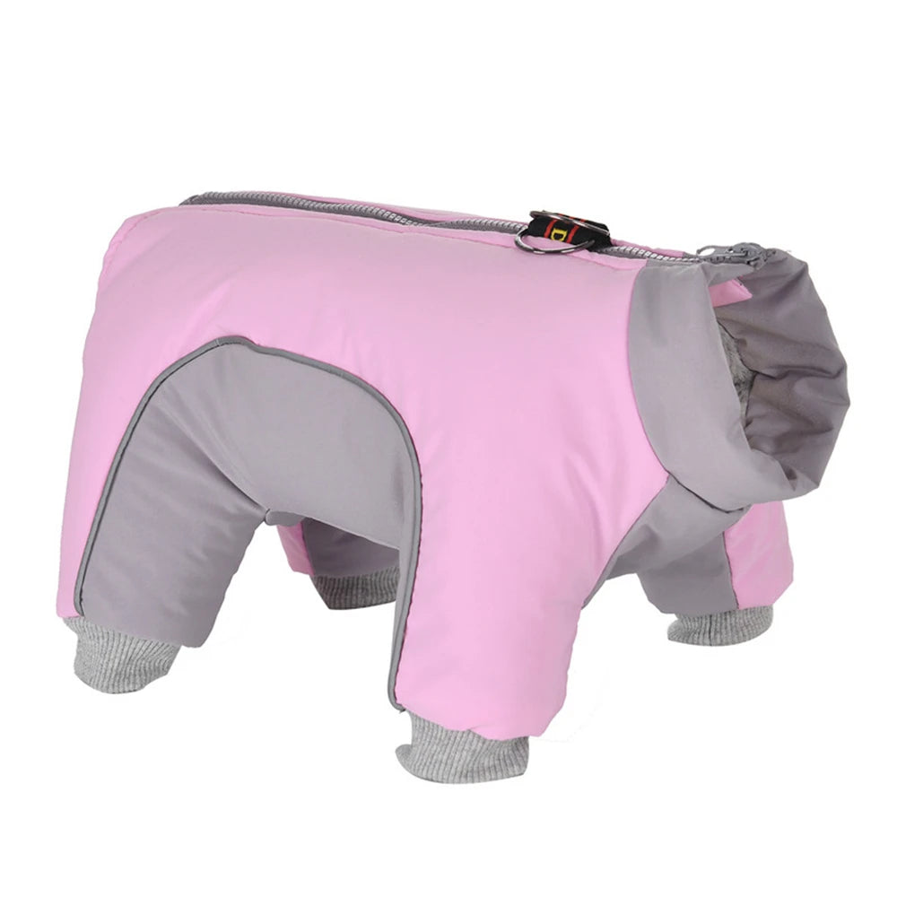 Pet Dog Cozy Clothes For Small Medium Dogs Cats Winter Windproof Puppy Reflective Cozy Jacket Coat Bulldog French Pug Jumpsuit