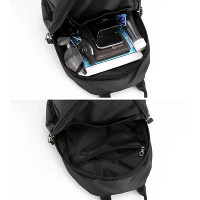 Men Nylon Small Backpack Rucksack  Multi-Functional Casual Travel Male Messenger Cross Body Chest Bags Knapsack Daypack