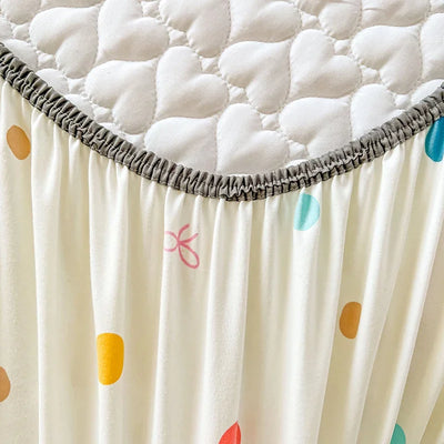 2025 New Single Bed Hat Korean Lace Bed Sheet Cover Chiffon Princess Wind Ins Cotton Four Seasons Bedspread Protective Cover