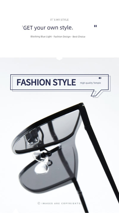 2024 New Autumn New One-Piece Windproof Goggles Y2g Cat Eye Retro Concave Shape Sunglasses Women's Fashionable