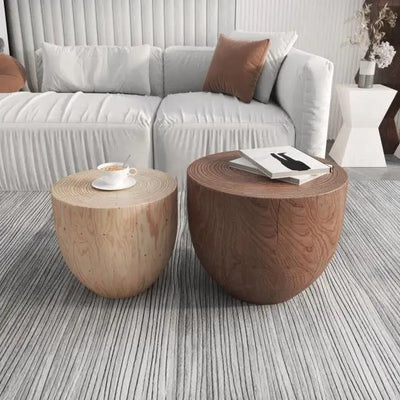 Solid Wood Stump Stool Rustic Wooden Pier Side Table Nordic Round Log Seat Boho Home Decor Accent Creative Living Room Footrest