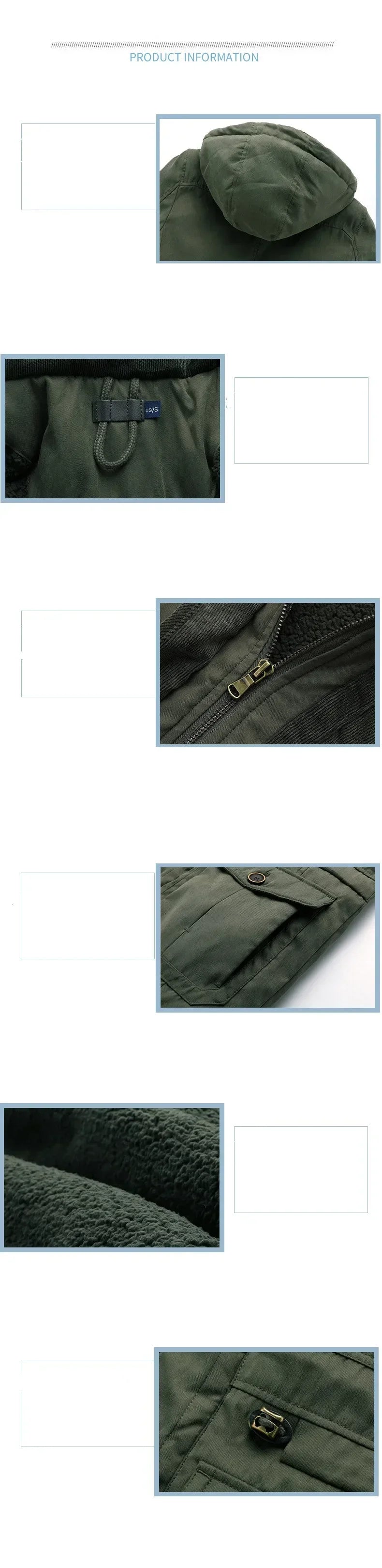 Fleece Inner Cotton-Padded Male Windbreaker Hooded Outwear Cotton Parka Snow Coats Men's Thicken Warm Winter Jacket Cashmere