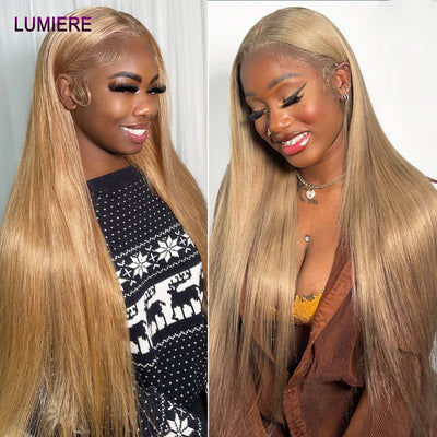 #27 Honey Blonde Bone Straight Bundles 1/3/4 PCS Human Hair Extensions 100%  Jerry Curl Virgin Raw Human Hair Weave Bundles