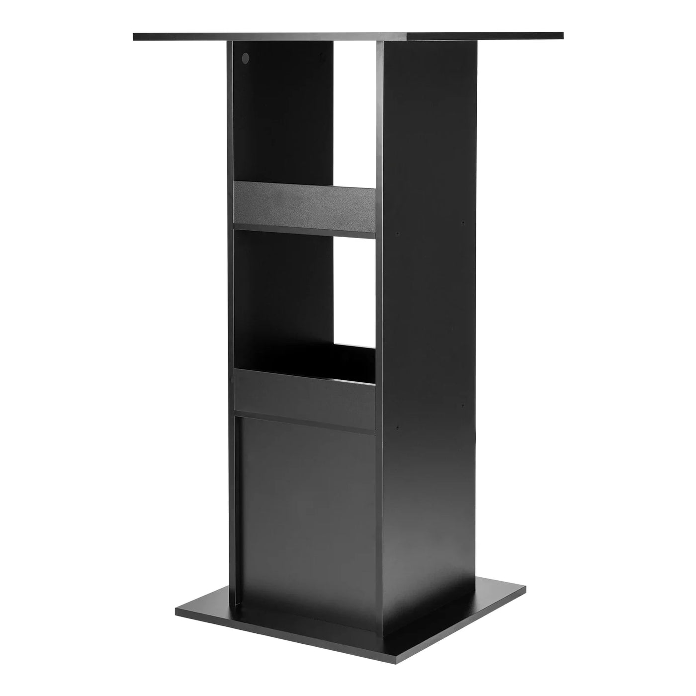WOLTU 1PC Bar Table Bistro Square Counter Table with 3 Shelves Side Cabinet Drink Stand for Pub Kitchen Dining Room Living Room