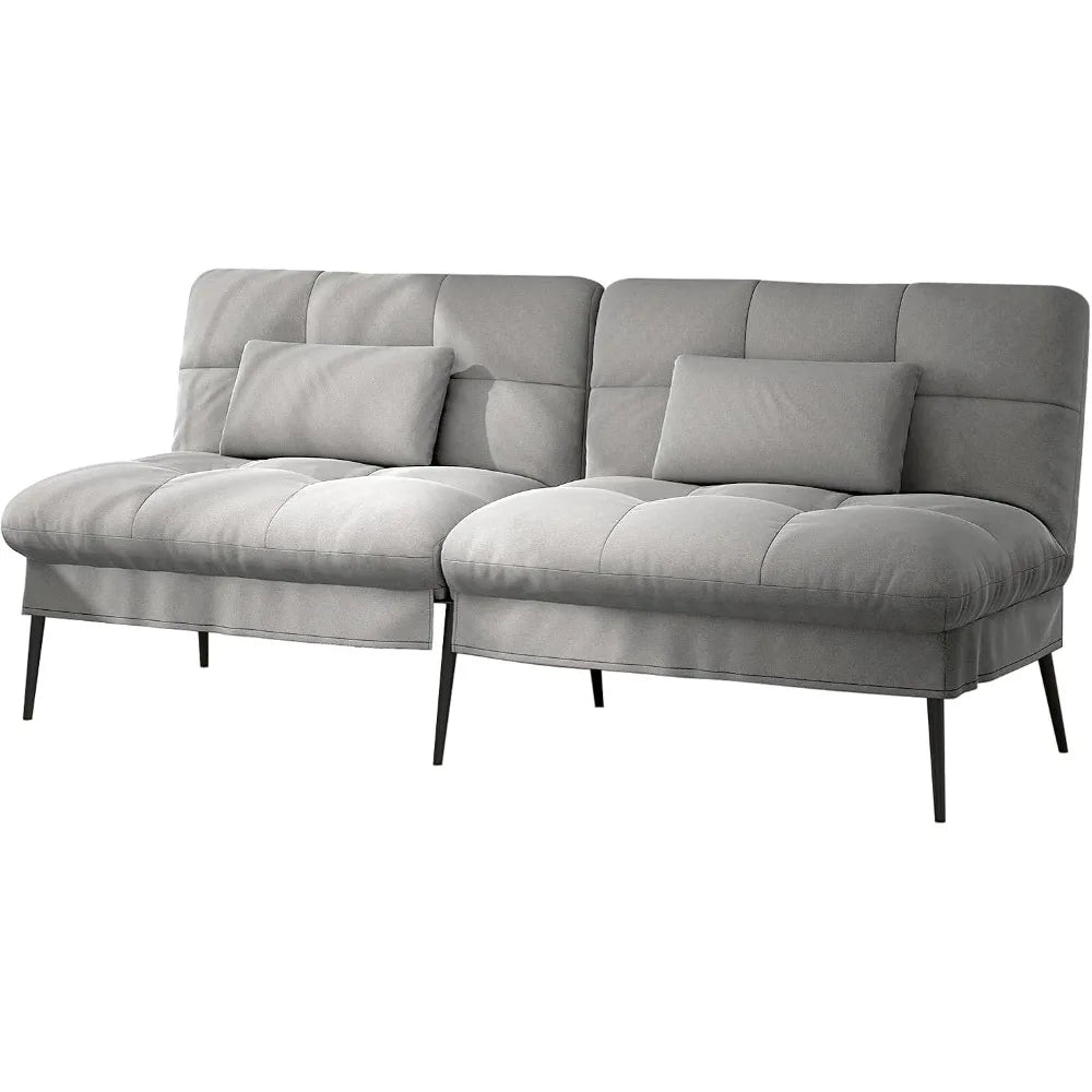 Sofa Bed with Sleep Function - Convertible Cushion Cover - Corner Sofa -3-seater Guest Sofa - with Adjustable Backrest