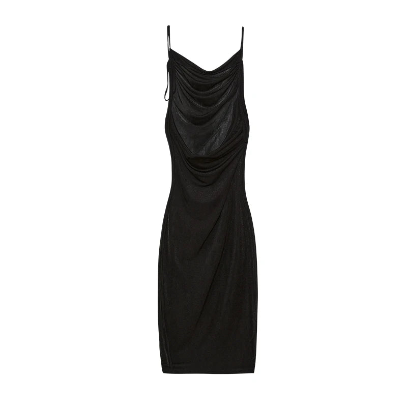 2024 New Summer Fashion Sexy Strapless Dress Strapless Hang Neck Temperament Dress
