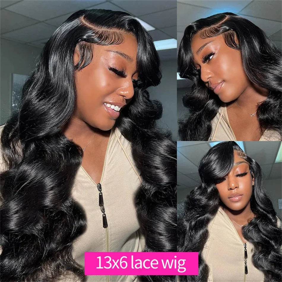 200 Density Body Wave 13x4 Lace Frontal Wig Human Hair 13x6 hd Lace Frontal Wig for Black Women