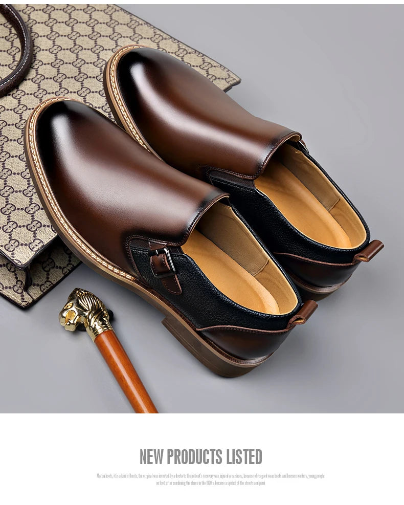 Men's Business Dress Leather Shoes Men's Soft-soled Leather One-pedal 2025 New High-end Casual Shoes Dress for Men Sneakers