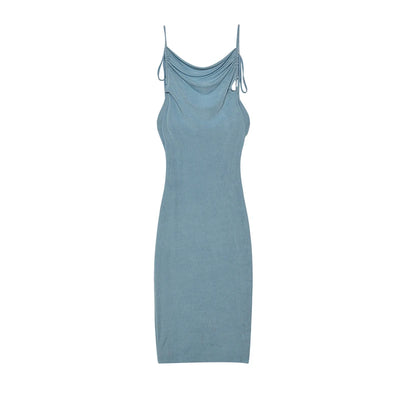2024 New Summer Fashion Sexy Strapless Dress Strapless Hang Neck Temperament Dress